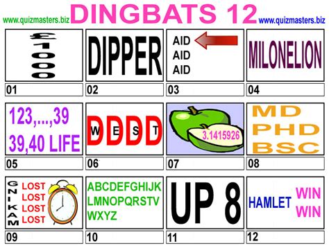 Dingbats is a creative word trivia game developed by peter rutherford. Dingbats Answers - 100 Pics Dingbats Answers 100 Pics ...