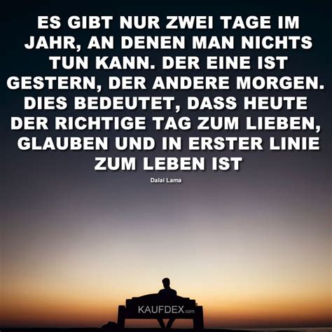 Schreibe einen kommentar zu dalai lama zitate. Es gibt nur zwei Tage im Jahr, an denen man nichts tun ...