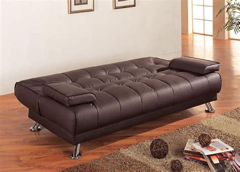 Classic recliner sofa pu leather reclining love seat home theatre sofa, brown. Brown sofa bed 3 | Convertible Sleeper Sofas