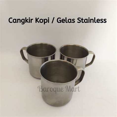 Beli cangkir murah, terlengkap dan terpercaya | pembelian minimal 2 juta, bisa cicilan 0% gratis ongkir. Cangkir Gelas Kopi Stainless Murah Mug Stenlis Steel Kecil ...