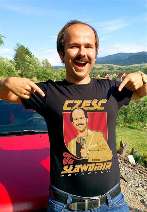 Sławomir i kajra są w żałobie. Cześć tu Sławomir! T-shirt - Koszulka Męska - czucpiniadz.pl