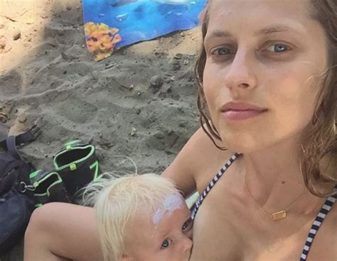 Bodhi started smiling this week, when i look him in the eye and i say 'ooh' he erupts in to a toothless grin and squeal. Teresa Palmer Has No Plans to Stop Breastfeeding Her 2 ...