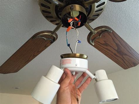 Juan, are you wiring the ceiling fan light fixture to a new switch on the fan or are you trying to wire the ceiling fan light switch on. Ceiling Fan Light Fixture Replacement - iFixit Repair Guide