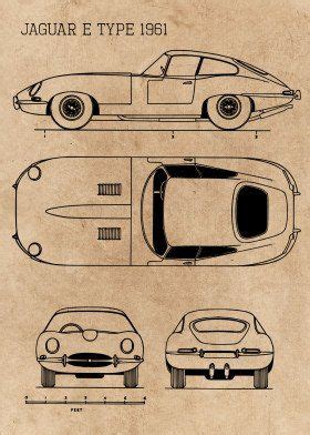 Classic car blueprint vectors (66). Classic Cars Blueprint Blueprints poster prints by Ihab ...