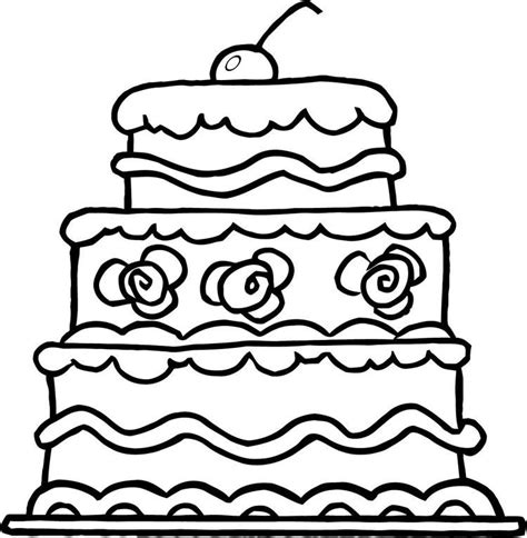 Wedding cake with figures of the bride and groom. Lovely Wedding Cake Coloring Pages | Wedding coloring ...