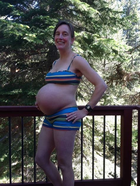 Not all bathing suits are created equally. Katharine Lange: The Final Weeks of Having a Baby In Belly ...