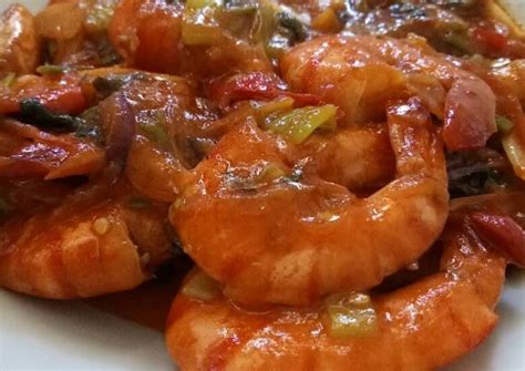 2 sdm tepung bumbu instan; Udang asam manis | Resep | Makanan ikan, Resep, Resep udang