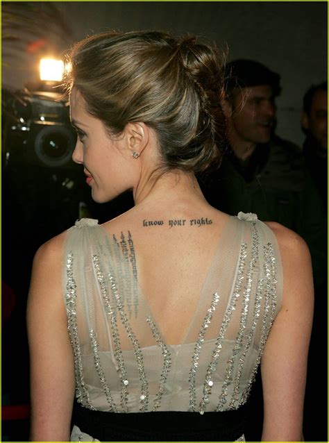 Tomb raider, gia, girl, interrupted, hackers, and the incident where she made out with her brother after winning the oscar for best supporting actress back in 2000.angelina is also a big fan of body modification via the art of tattooing. Tattoo Removal: Angelina Jolie's Tattoos Pictures