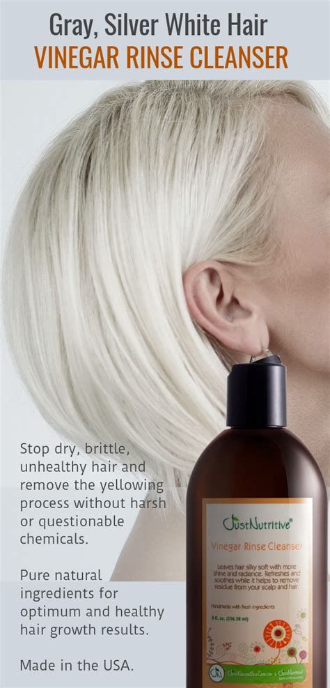 Most effective topically available shampoo. Vinegar Rinse Cleanser for Gray Hair | Just Nutritive in ...