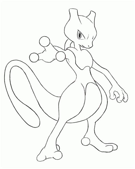 Mew is one of the fictional species of creatures from nintendo's and game freak's pokémon. Mewtwo Coloring Pages