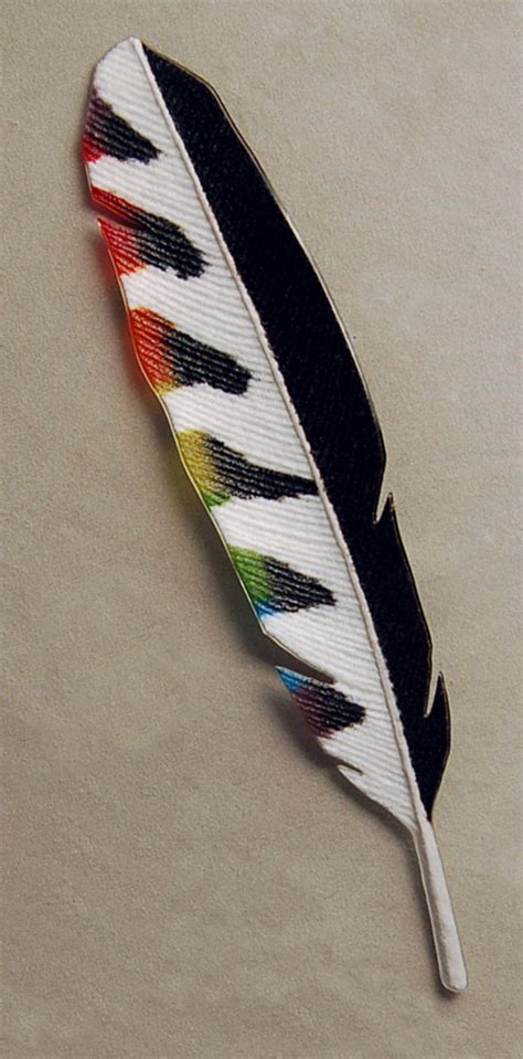 Rainbow Woodpecker Feather by Michael Dupille (Art Glass Wall Sculpture) | Artful Home