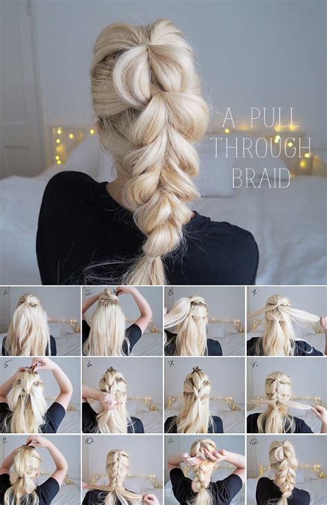 Slide your fingers toward the ends until they reach the length you want the layer to end. Learn How to Make a Pull Through Braid - AllDayChic