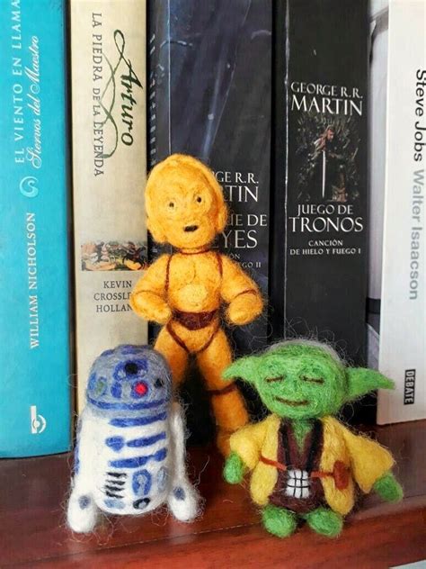'i'm selfish, impatient and a little. Star Wars - Yoda, R2D2, C3PO. Needle felted Kalá. (con ...
