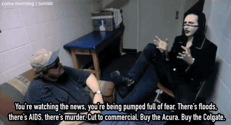 Top tumblr posts latest articles. quote true dark Marilyn Manson interview media goth Bowling for columbine columbine coma-morning •