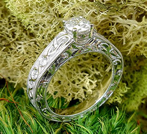 If you've had trouble with your engagement ring spinning on your finger before, then a flush wedding band style can often help keep your. Diamond Engagement Ring with Love Knot and Scroll Extruded Patterns | Limpid Jewelry
