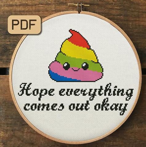 Counted cross stitch kits register a new.com for just $9.99 for the first year and get everything you need to make your mark online. Funny Cross Stitch Pattern Pdf - I Hope Everything Comes ...