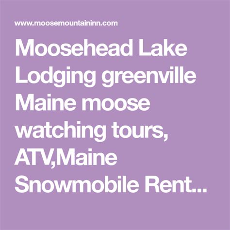 Find your perfect vacation rental at the moosehead lake: Moosehead Lake Lodging greenville Maine moose watching ...