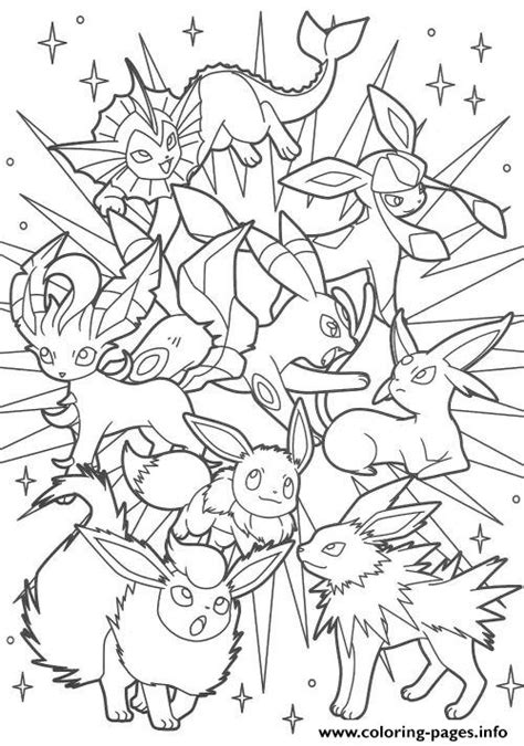 Get pokemon coloring pages eevee evolutions together for free in hd resolution. Eeveelution Eevee Evolutions Coloring Pages Printable