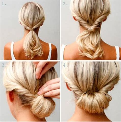 With medium length hair that is not thick enough, you may lack body which eventually tells on the bun's size. 56 DIY Easy Updos for Medium Hair