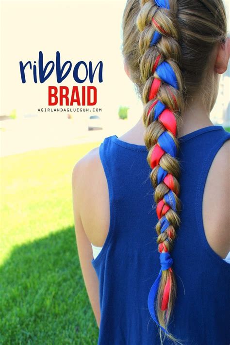 It's time to step up or shut up. ribbon braid for 4th of July | Hair styles, Ribbon braids ...