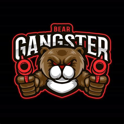 High quality gangster bear gifts and merchandise. Placeit - Gaming Logo Template Featuring a Gangster Bear ...