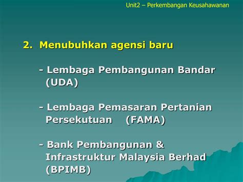 Kementerian kewangan mengesahkan pemfailan tindakan sivil oleh 1mdb dan src international sdn bhd. PPT - UNIT 2 PERKEMBANGAN KEUSAHAWANAN PowerPoint ...