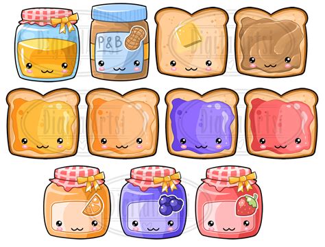 Maybe you would like to learn more about one of these? Kawaii Peanut Butter and Jelly Clipart By Digitalartsi ...