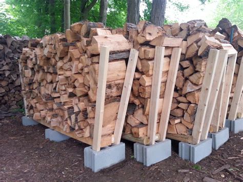 How to make a firewood rack with no tools? cordwood walls house | Armazenamento de lenha, Jardins ...