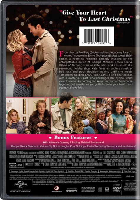 View all song names, who sings them, stream 24 additional tunes playlist, and credits used in the movie. Last Christmas | Movie Page | DVD, Blu-ray, Digital, On ...