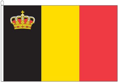 Belgische vlag kopen met snelle levering. vlag Belgie met kroon 120x180cm goedkoop bij vlaggenclub!