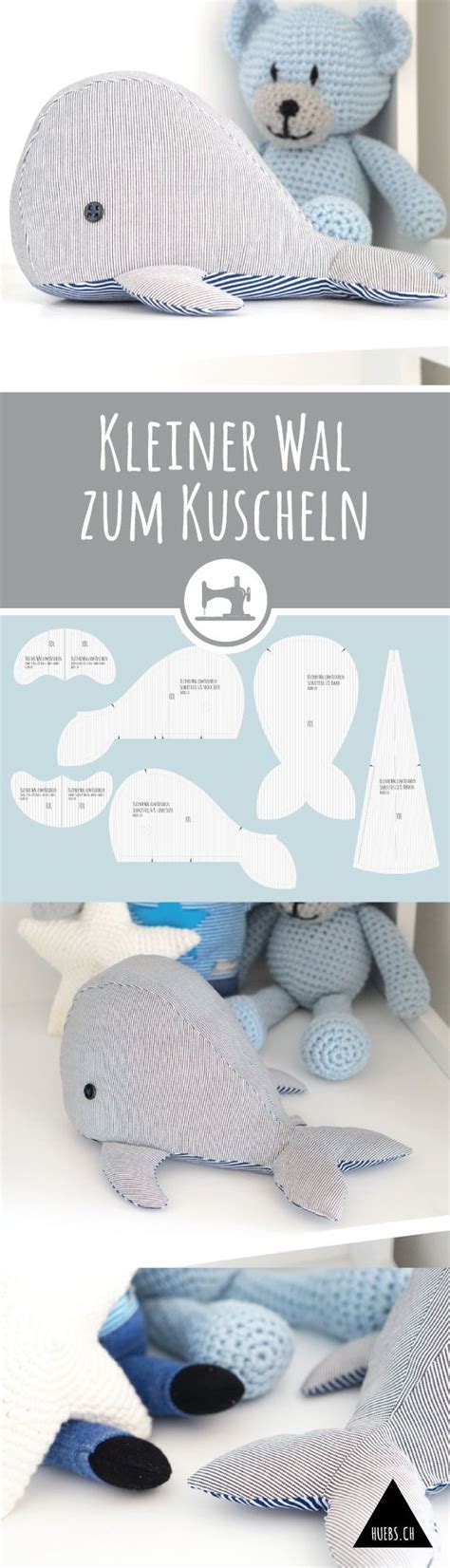 Weitere ideen zu nähen schnittmuster, schnittmuster, schnittchen. Kleiner Wal zum Kuscheln | Stofftiere nähen schnittmuster, Diy nähprojekte und Kuscheltier für baby