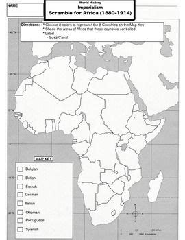 Because christian missionaries were early explorers of imperialist nations, language, religion, culture, and other ideas spread. Imperialism Scramble for Africa Map Task | Africa map, Map ...