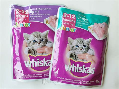 Cat food is longer limited to cans of paté, pouches of stew, and bags of kibble. Whiskas Pouch Junior Cat Kitten Wet Food From Real Fish ...