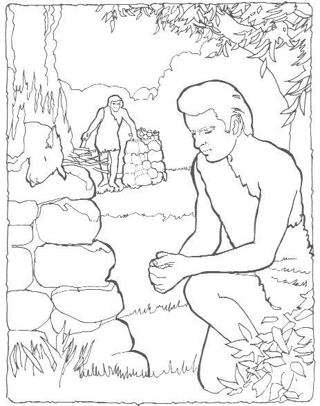 Adam and eve cain an. caino_e_abele_11.jpg (463×587) | Bible coloring pages ...