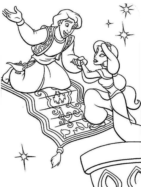 This coloring sheet meassure is around 600 pixel x 842 pixel with approximate file size for around 109.46 kilobytes. Jasmine Steeping Into The Magic Carpet For The Night Fly ...