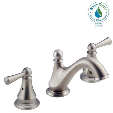 They are worn out and peeling faucet installation types: Delta Haywood 8 in. Widespread 2-Handle Bathroom Faucet in ...