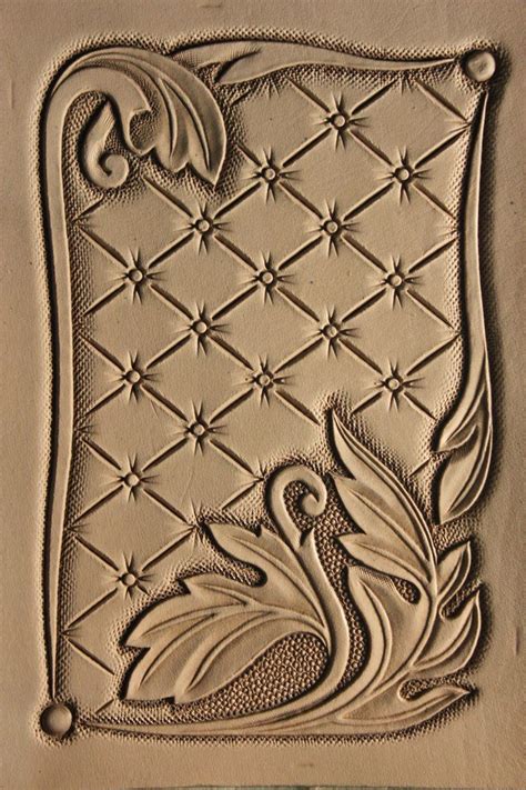 The raised design imprints the leathercraft pattern into damp leather. Leather Tooling Patterns/Templates / 401 best images about ...