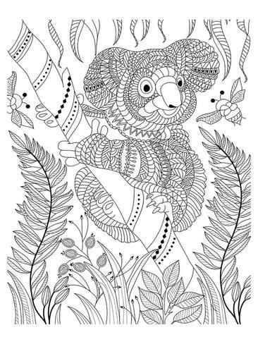 Just download the koala bear mandala coloring book for adults and upload in amazon kdp. 'Koala Bee And Bamboo Coloring Art' Coloring Poster | Art ...