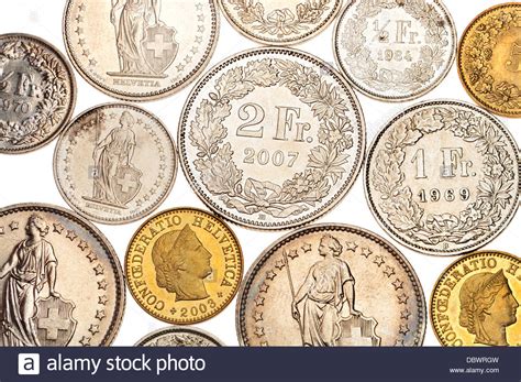 Franco svizzero und rätoromanisch : Schweizer Franken - Münzen Stockfoto, Bild: 58959625 - Alamy