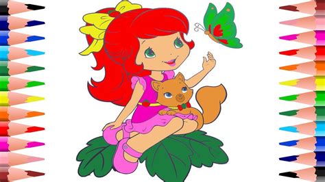 Strawberry shortcake coloring pages for kids. Painting Strawberry Shortcake Coloring Pages for Kids ...