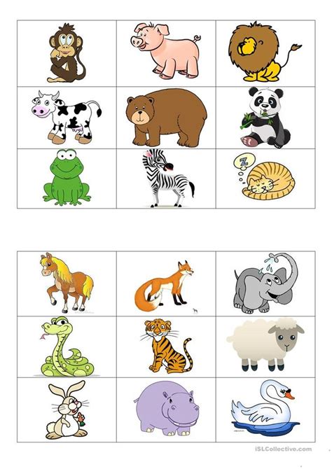 These printable valentine bingo cards make a quick valentine's day game for your classroom, group, or home. Animals bingo cards worksheet - Free ESL printable worksheets made by teachers | Animal ...