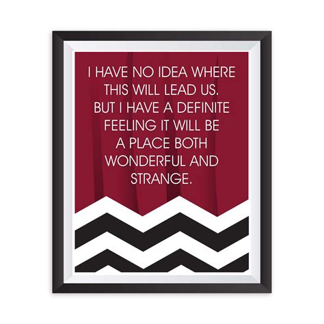 Twin peaks is an american chain of sports bars and restaurants based in dallas, texas, which has been described as an ultimate sports lodge. Twin Peaks Poster Wonderful and Strange Place Quote Print Red Room Agent Cooper by PixelParagon ...