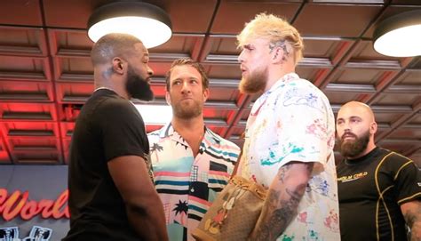 Twitter jake paul could've just gone on his whole life making videos and not signing up to get beaten up in the ring, but that wasn't his path. Tyron Woodley rappe "I'll beat yo ass" à Jake Paul lors de ...