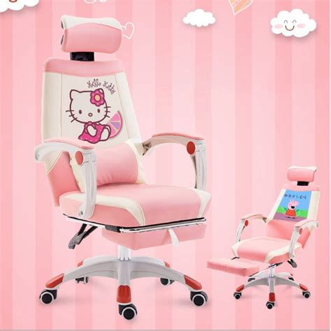 With a table top and chair backs shaped just like hello kitty's face, kids will love having something so sweet in their room. Pink Adorable Hello Kitty Pattern Reclining Gaming ...