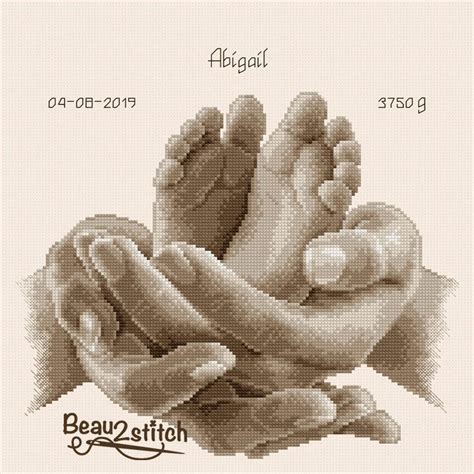 Discover thousands of more patterns to print online instantly at crosstitch.com. Cross-stitch pattern "Two little feet" by Jackie Beau ...