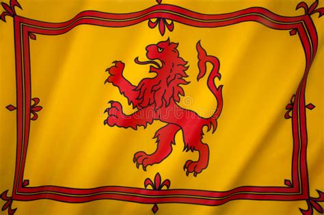 Korset symboliserer apostelen andreas, landets skytshelgen. Skottland - Lion Rampant Flag - Skotsk Kunglig Normal ...