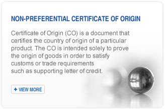 Certificate of origin is an instrument which establishes evidence on origin of goods imported into any country. Apply for Certificate of Origin