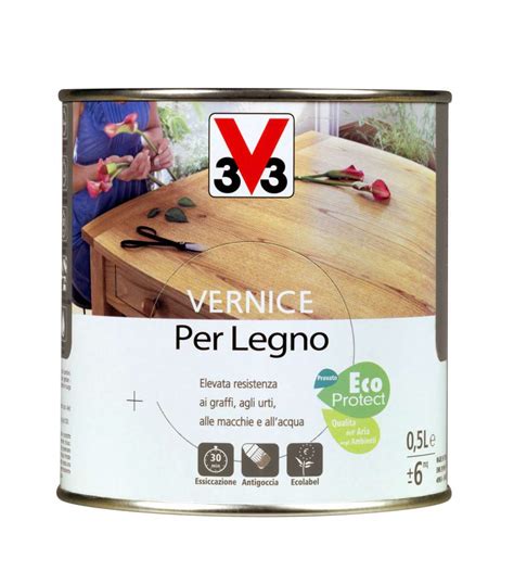 Finestre e porte finestre in legno con ottimo rapporto qualità prezzo. V33 - Vernice Per Legno Noce Scuro Brillante 500 Ml.