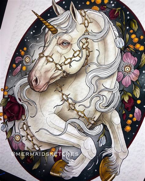 Tracey may pearson says i got a last unicorn tattoo because it reminded me of my childhood, and the promise of magic in my life. The last unicorn 🥀 | Traditional tattoo unicorn, The last ...