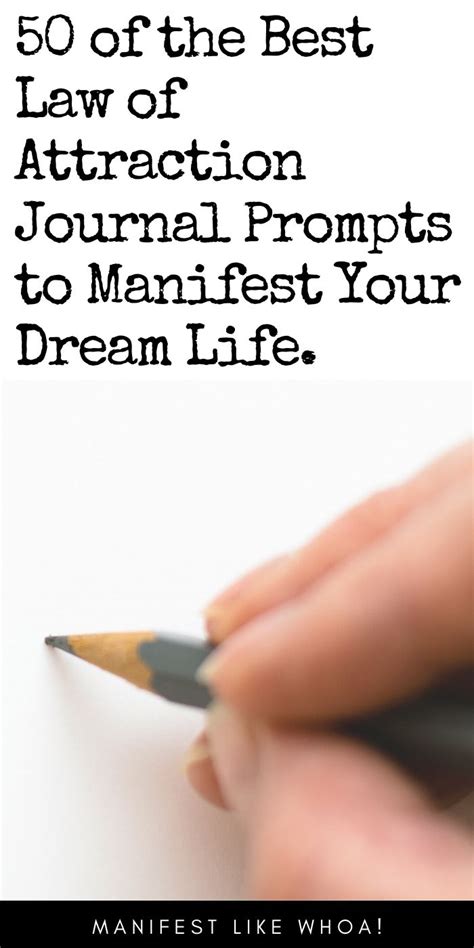 Journaling for manifestation is a great tool to use at any stage in your manifestation practice. 50 LOA Manifesting Journal Prompts To Create Your Best ...
